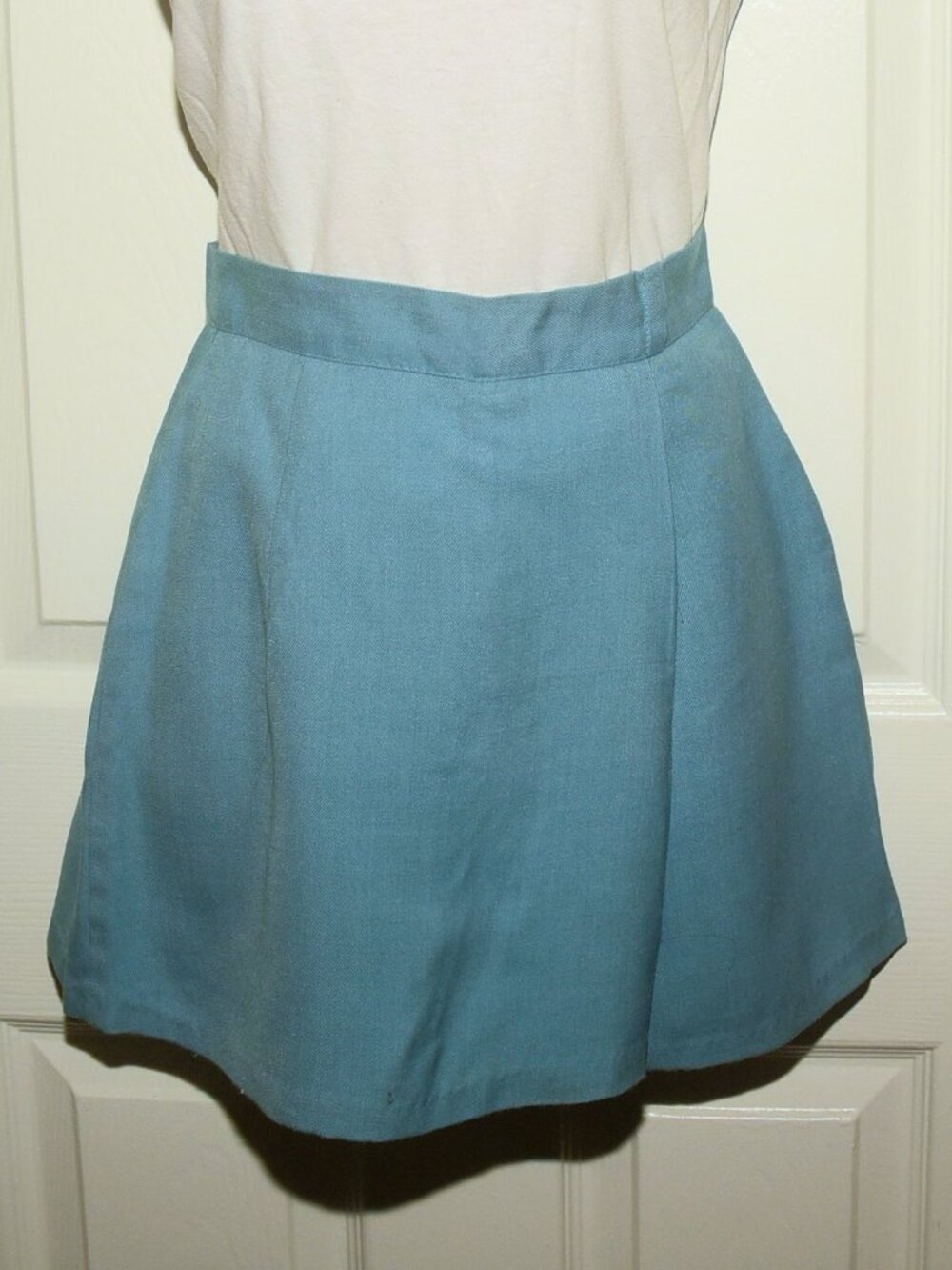 VTG 70s Steel Blue Cotton Blend Short Culotte XXS Tennis Golf by Whats in a Name